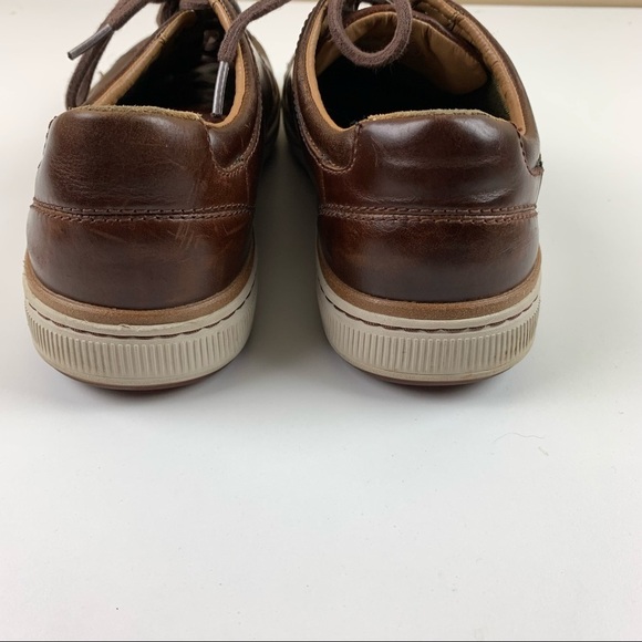 CLARKS Men's Norsen Lace Dark Tan Shoes Sneakers size 9 - Picture 3 of 7